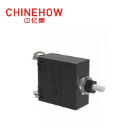 CVP-SM Hudraulic Magnetic Circuit Breaker Push To Reset Actuator พร้อม M4 Screw Bus 1P สีดำ