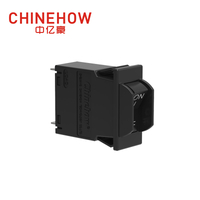 CVP-SM Hudraulic Magnetic Circuit Breaker Angle Rocker With Guard Actuator with Tab(QC250) 1P Black