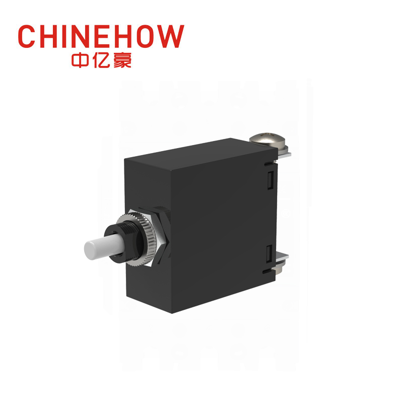 CVP-SM Hudraulic Magnetic Circuit Breaker Push To Reset Actuator พร้อม M4 Screw Bus 1P สีดำ