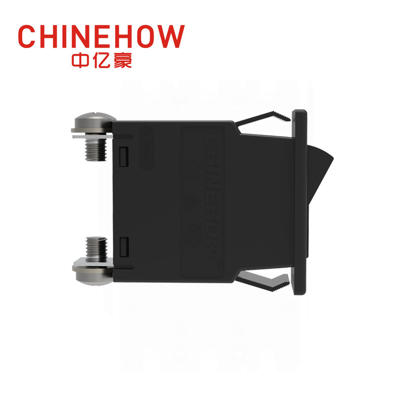 CVP-SM Hudraulic Magnetic Circuit Breaker Angle Rocker Actuator พร้อม M4 Screw Bus 1P สีดำ