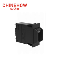 CVP-SM Hudraulic Magnetic Circuit Breaker Angle Rocker พร้อม Guard Actuator พร้อมแท็บ (QC250) 1P Black Auxiliary Switch