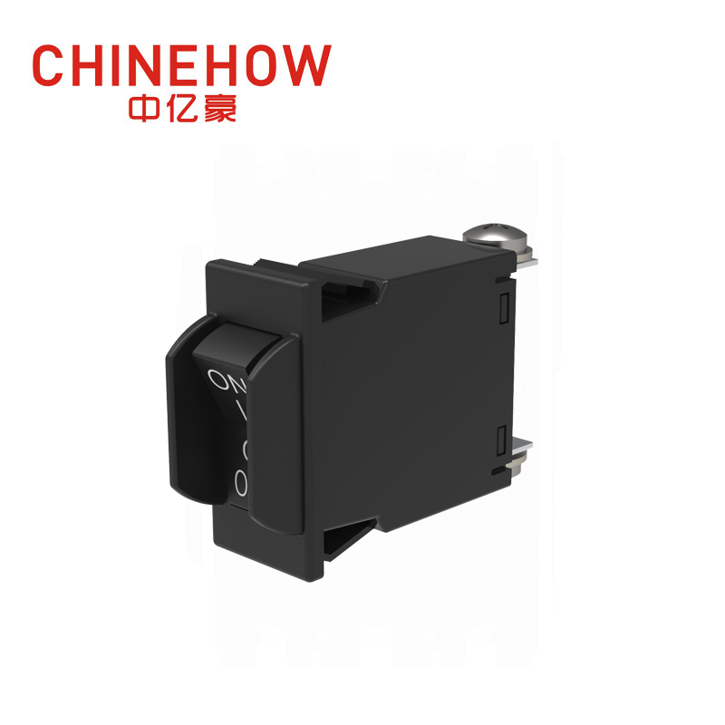 CVP-SM Hudraulic Magnetic Circuit Breaker Angle Rocker พร้อม Guard Actuator พร้อม M4 Screw Bus 1P สีดำ