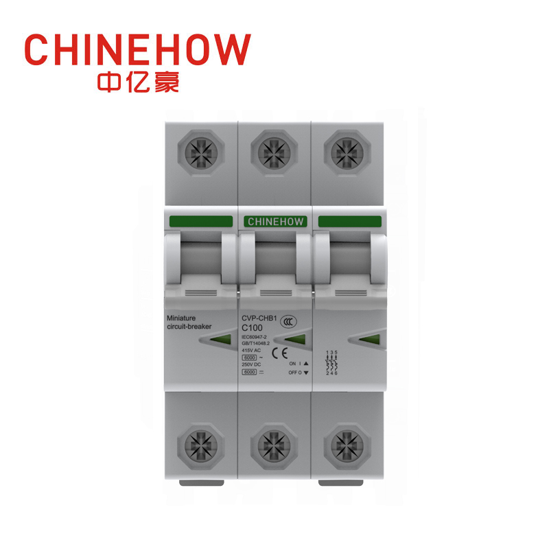 CVP-CHB1 ซีรี่ส์ IEC 3P เซอร์กิตเบรกเกอร์ขนาดเล็กสีขาว