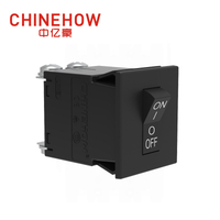 CVP-SM Hudraulic Magnetic Circuit Breaker Angle Rocker Actuator พร้อม M4 Screw Bus 2P สีดำ