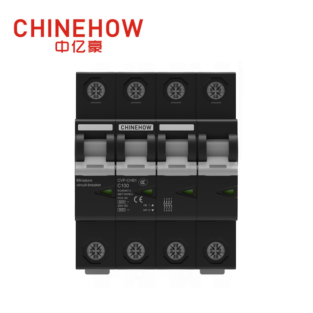 CVP-CHB1 ซีรี่ส์ IEC 4P Black Mini Miniature Circuit Breaker
