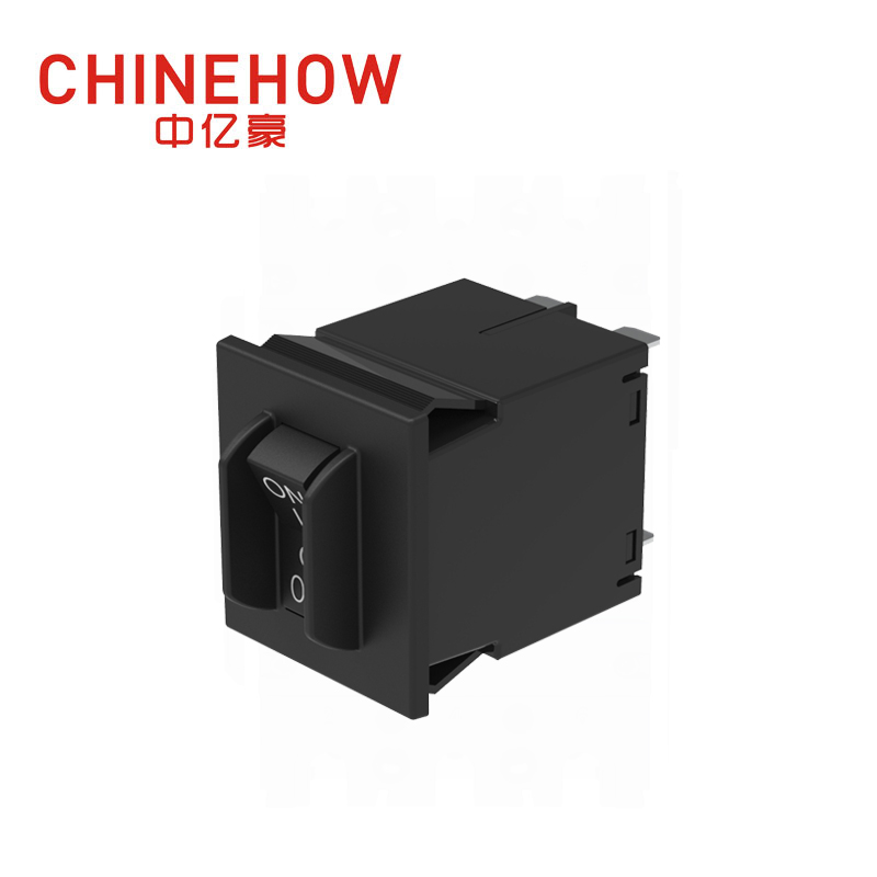 CVP-SM Hudraulic Magnetic Circuit Breaker Angle Rocker With Guard Actuator with Tab(QC250) 2P Black