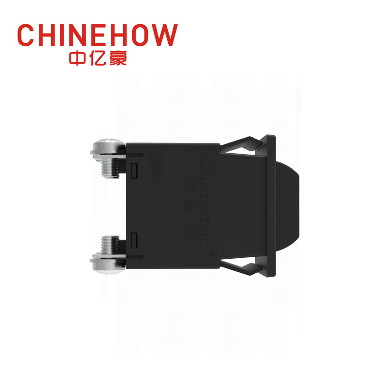 CVP-SM Hudraulic Magnetic Circuit Breaker Angle Rocker พร้อม Guard Actuator พร้อม M4 Screw Bus 2P สีดำ