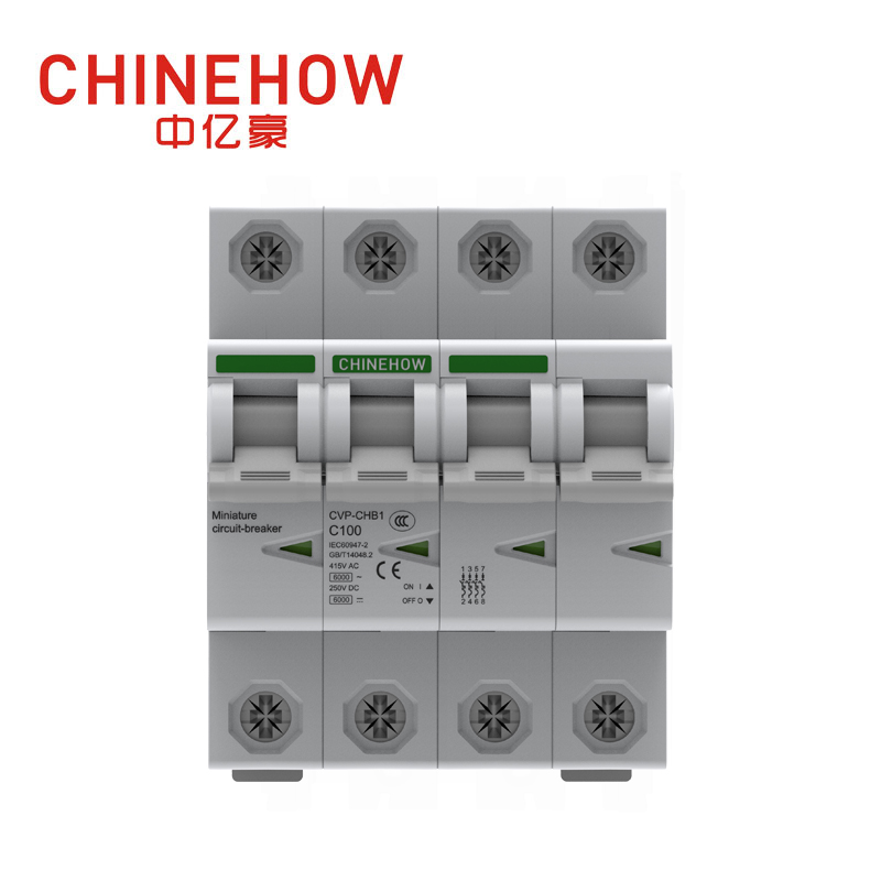 CVP-CHB1 ซีรี่ส์ IEC 4P เซอร์กิตเบรกเกอร์ขนาดเล็กสีขาว