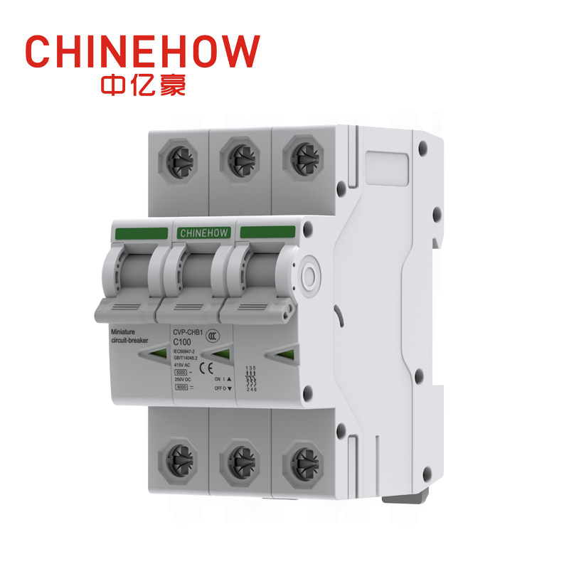 CVP-CHB1 ซีรี่ส์ IEC 3P เซอร์กิตเบรกเกอร์ขนาดเล็กสีขาว