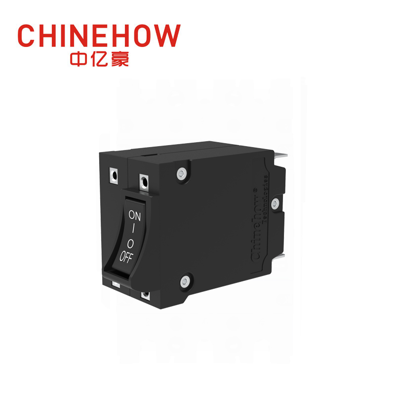 CVP-BM Hudraulic Magnetic Circuit Breaker Angle Rocker พร้อม Guard Actuator พร้อมแท็บ (QC250) 2P 