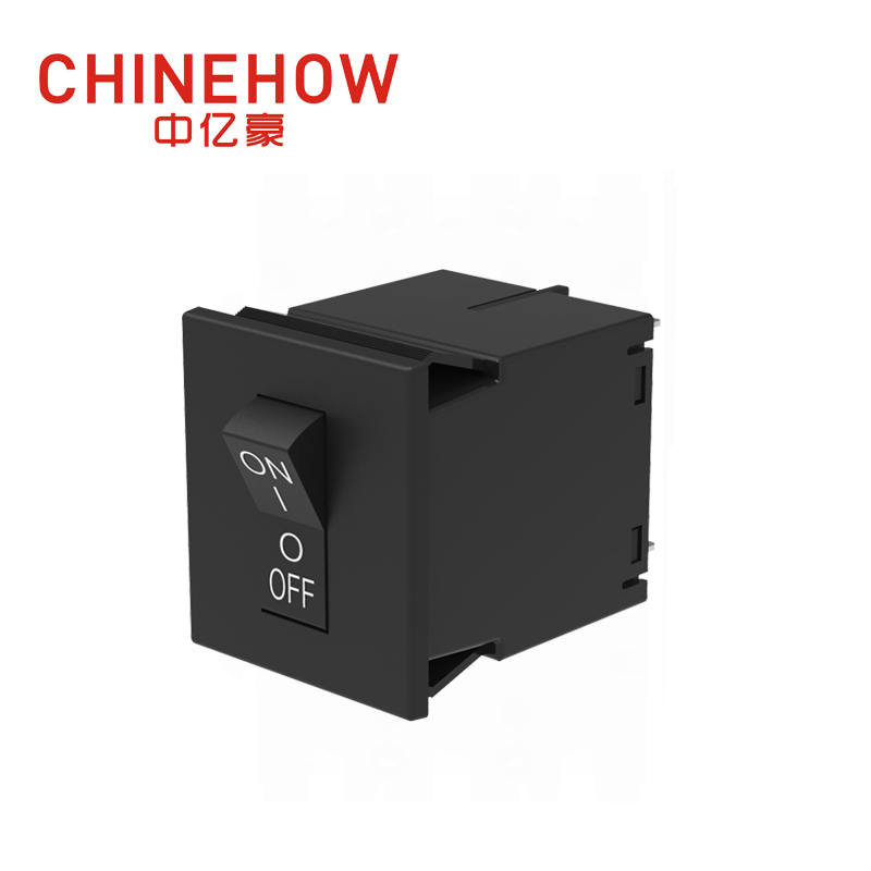 CVP-SM Hudraulic Magnetic Circuit Breaker Angle Rocker Actuator พร้อม M4 Screw Bus 2P Black Auxiliary Switch