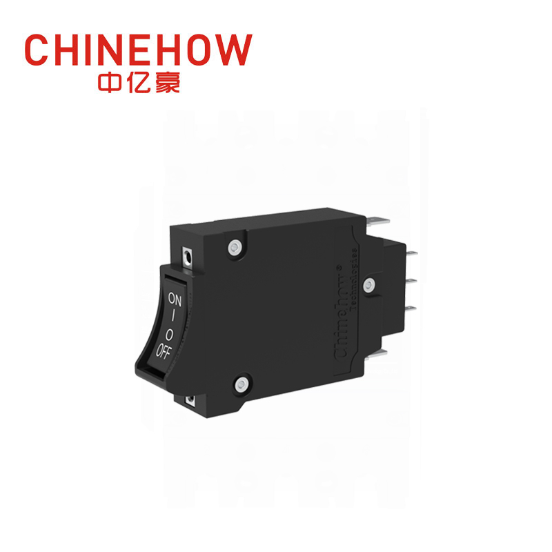 CVP-BM Hudraulic Magnetic Circuit Breaker Angle Rocker พร้อม Guard Actuator พร้อมแท็บ (QC250) สวิตช์เสริม 1P 