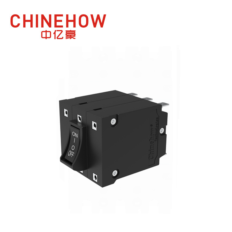 CVP-BM Hudraulic Magnetic Circuit Breaker Angle Rocker พร้อม Guard Actuator พร้อมแท็บ (QC250) 3P 