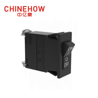 CVP-SM Hudraulic Magnetic Circuit Breaker Angle Rocker Actuator พร้อม M4 Screw Bus 1P สีดำ