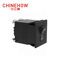 CVP-SM Hudraulic Magnetic Circuit Breaker Angle Rocker Actuator พร้อม M4 Screw Bus 2P Black Auxiliary Switch